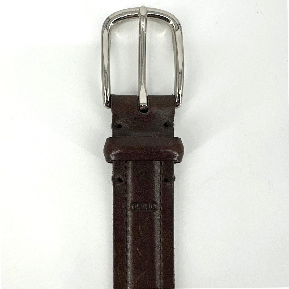 Lauren Ralph Lauren Mens Brown Genuine Leather Classic Buckle‎ Belt Size 38